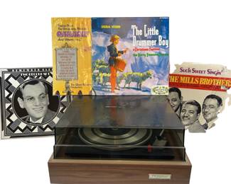 Vintage Garrard Record Player Turntable Only + LP Vinyl