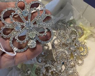 vintage Swarovski crystal pendants .