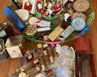 vintage make up and perfume