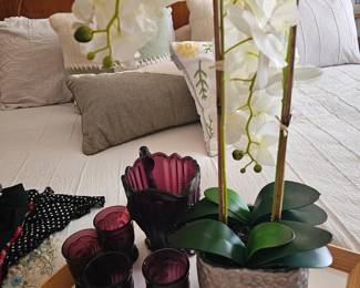 Vibrant retro pitcher and goblets