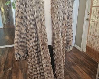 Floor-lenfht Racon and Fox coat