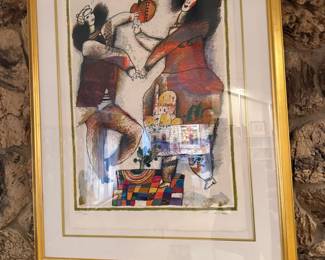 Theo Tobiasse lithograph "Fleur de Cantique"