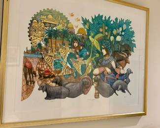 Amram Ebgi lithograph "David the Shepherd: