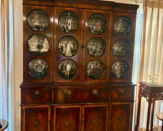 George III style Mahogany Breakfront Bookcase