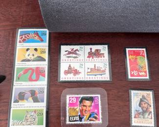 Vintage collectible postage stamps, Elvis and commemoratives