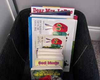 Basket of children's picture books
