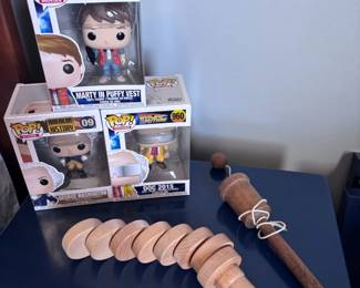 Funko Pop figures, Back to the Future Marty McFly, wooden bat