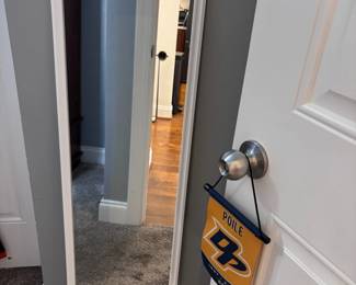 White full-length floor mirror