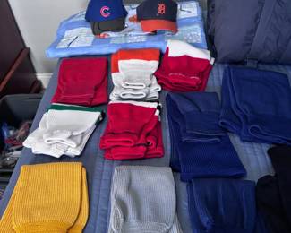 Boys clothing lot, sports jerseys, hoodies, baseball caps