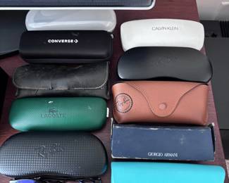 Designer eyeglasses lot, Calvin Klein, Tiffany, Giorgio Armani, Converse