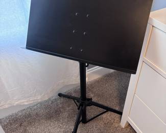 Black adjustable music stand