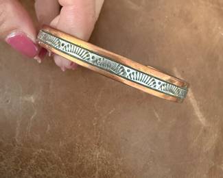 Native Copper & Sterling Cuff