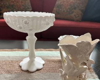 Fenton Cabbage Rose Compote