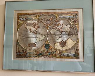 Foil Art Old World Map