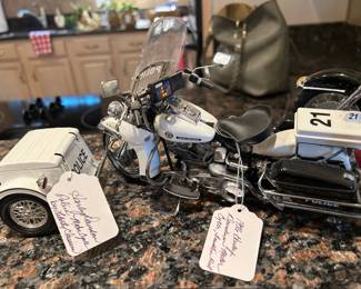 Harley Davidson Die Cast Metal Police Motorcycles