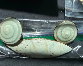 Porcelain Brooch and EarringsEarrings
