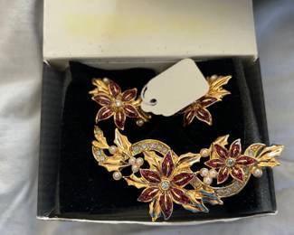 Brooch Earrings Set