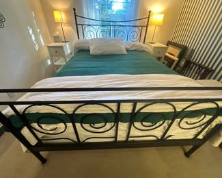Black iron bedframe