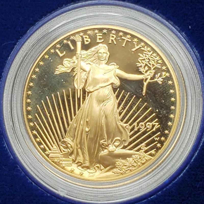 1997-W Proof American Gold Eagle-1 toz in OGP-Airtite