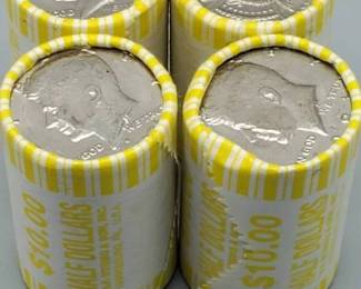 4 Rolls Kenedy Half Dollars--80 Coins