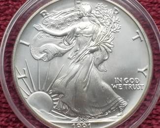 1991 American Silver Eagle in Airtite