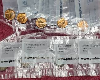 (4) 1909-VDB Fine & (5) BU 1955-S Lincoln Cents--WOW!!