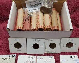 Big Lot - 1230 Lincoln Wheat Cents, (2) Mercury Dimes & (1) Indian Head Cent