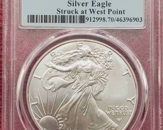 2023-W American Silver Eagle PCGS MS70, First Strike
