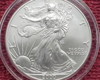 2000 American Silver Eagle in Airtite