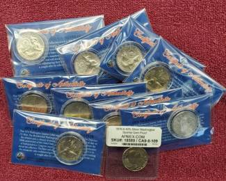 10 1776-1976-S Washingtom Quarters--All 40% Silver, includes 1 Gem Proof