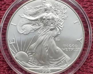 1996 American Silver Eagle in Airtite