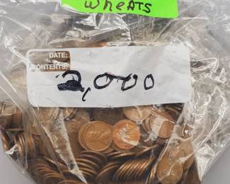 2,000 Lincoln Wheat Cents--The owner did not search this batch of Cents