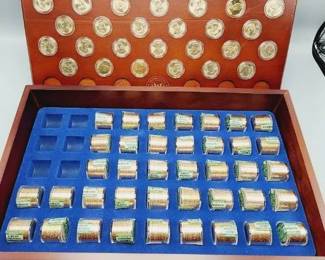 507 Presidential Dollars--39 in Airtites & 39 Sealed Rolls of 12 each