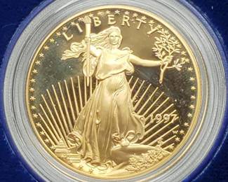 1997-W Proof American Gold Eagle-1 toz in OGP-Airtite