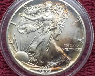 1989 American Silver Eagle in Airtite