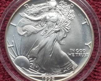 1992 American Silver Eagle in Airtite