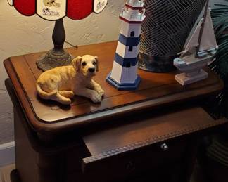 New England Patriots stained glass lamp.