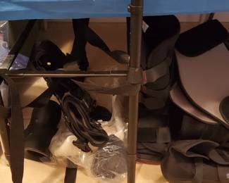 Back, foot, and arm braces. Etc.