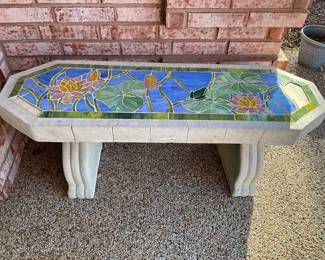 beautiful cement bench