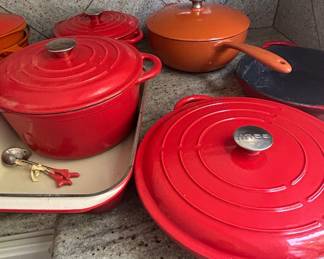 Linea Enameled Cast Iron Dutch Oven and Skillet Set