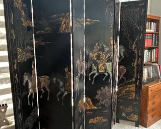 SixPanel Chinese Coromandel Folding Screen second image