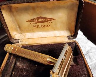 Gillette MiLord gold razor in original case