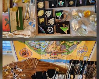 Necklaces, bracelets, pins , earrings & pendants. Rings, rings and things. Collar points, a few vintage pieces & decorative items. Cross pens and precious gifts. Like new condition. 