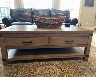Solid Wood two drawer. lower shelf Coffee Table