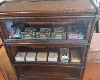 Sports Cards in Lawyers Book Case
