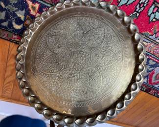 Large brass tray. 