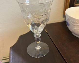 SET OF SIX HAWKES STEMWARE