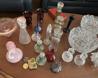 PERFUMES                  OIL/VINEGAR BOTTLES                     CUT GLASS