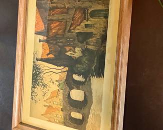 Lithograph Print "Soleil De Juin" After Julien Celos