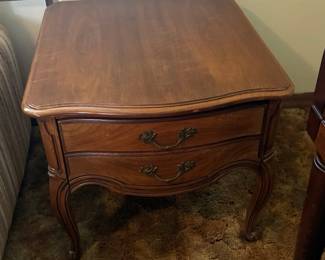 Mid-Century French Provincial Style Walnut Nightstand